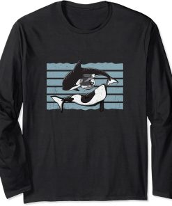 Orca Free Save the Whales Social criticism Ocean Protection Long Sleeve T-Shirt