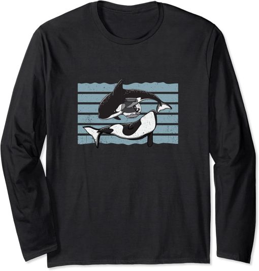 Orca Free Save the Whales Social criticism Ocean Protection Long Sleeve T-Shirt