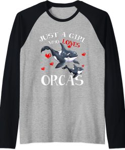 Orca Fan Sea Animal Marine Mammals Just A Girl Who Loves Raglan Baseball Tee